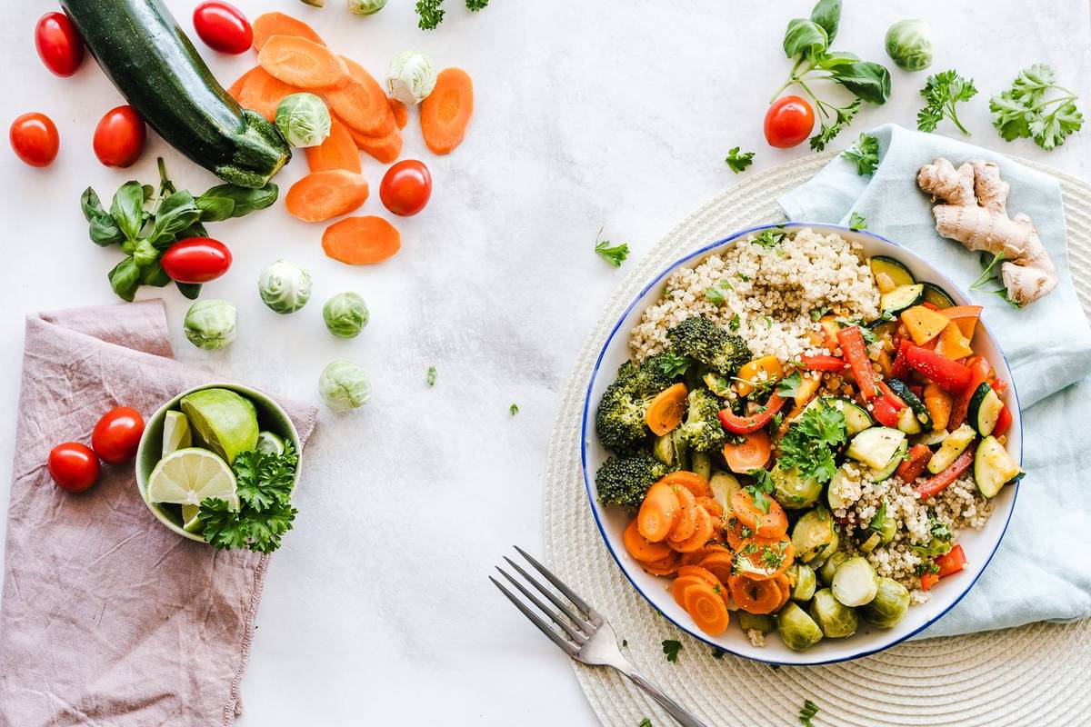 Prepared healthy meals in containers for one person